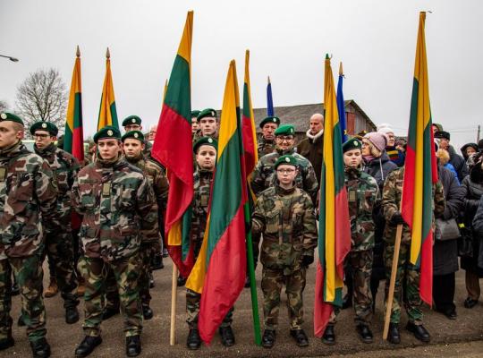 Baisogalos šauliai šventė 105-ąjį valstybės gimtadienį