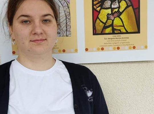 Konkurso „Šiaulių vyskupijos Bažnyčių šventieji globėjai“ laureatė – ir Vaižganto progimnazijos mokinė