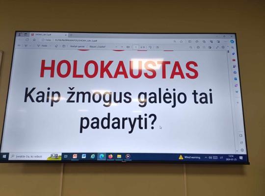 Tarptautinė Holokausto aukų atminimo diena Lizdeikos gimnazijoje