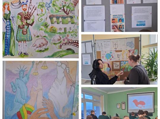 Lizdeikos gimnazijoje – prasminga UNESCO savaitė: nuo Kuršių nerijos iki žmogaus teisių