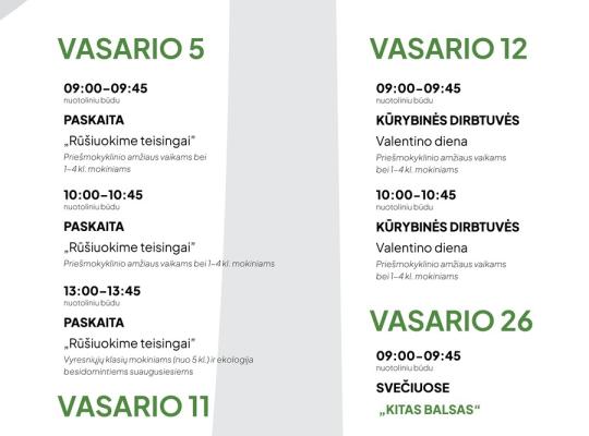„Žaliasis taškas“ kviečia į nemokamas edukacijas