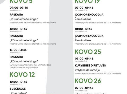 „Žaliasis taškas“ kviečia prisijungti prie nemokamų nuotolinių edukacijų ciklo
