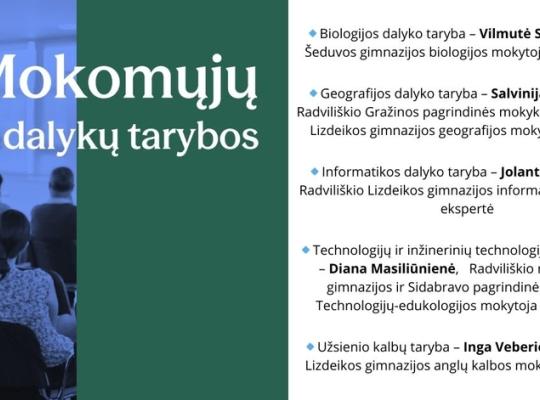 Radviliškio rajono mokytojos – nacionalinių mokomųjų dalykų tarybų narės