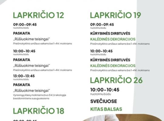 „Žaliasis taškas“ kviečia prisijungti prie nemokamų nuotolinių edukacijų ciklo „Žaliasis raštingumas“