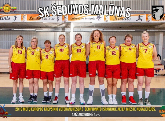 Nuotraukoje užfiksuota sporto klubo „SK Šeduvos malūnas” moterų komanda, Iš kairės: Loreta Šarauskienė, Eglė Grigaliūnienė, Jurgita Martyšovienė, Joana Laurutienė, Jolanta Žiaunienė, Ugnė Usevičiūtė, Gražina Butvilienė, Eugenija Gustaitienė, Rasa Augustinienė